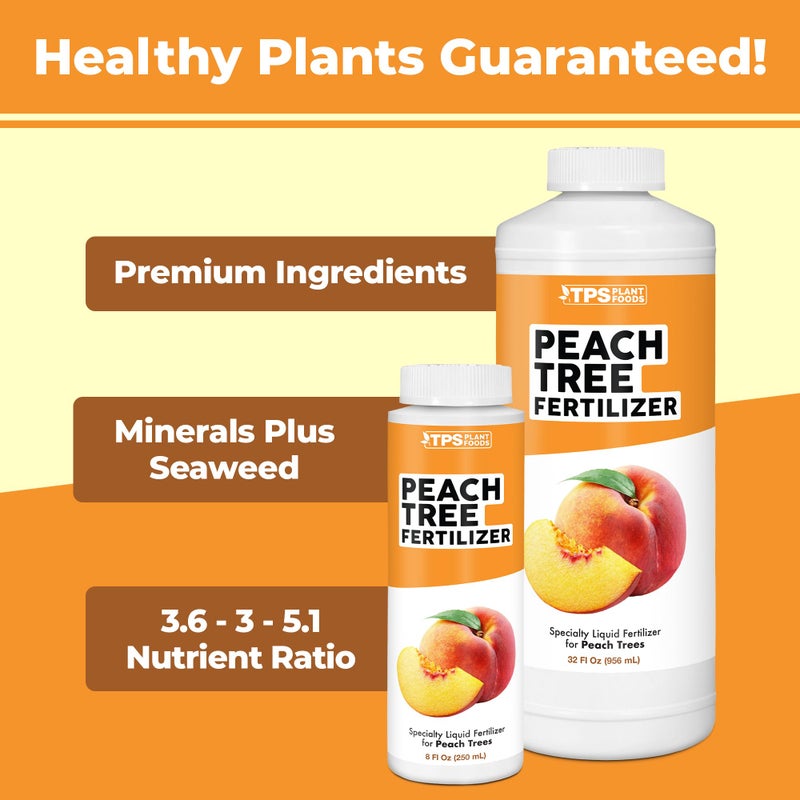 TPS NUTRIENTS سماد شجرة الخوخ لجميع أشجار الخوخ والنكتارين والفاكهة الحجرية، أغذية نباتية سائلة 8 أونصة (250 مل) - Image 5